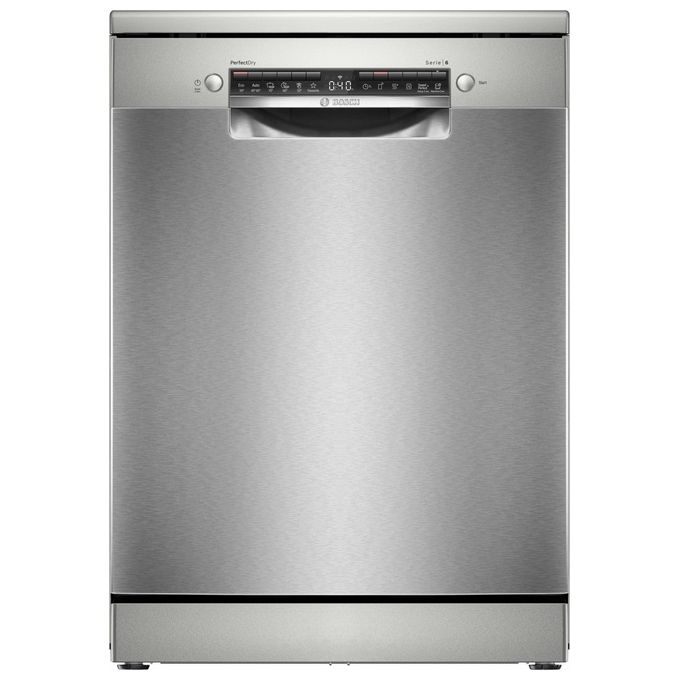 Bosch SMS6TCI00E Serie 6 Lavastoviglie Libera Installazione 14 Coperti Classe Energetica A 6 Programmi Motore EcoSilence Drive PerfectDry Home Connect 60 cm Inox