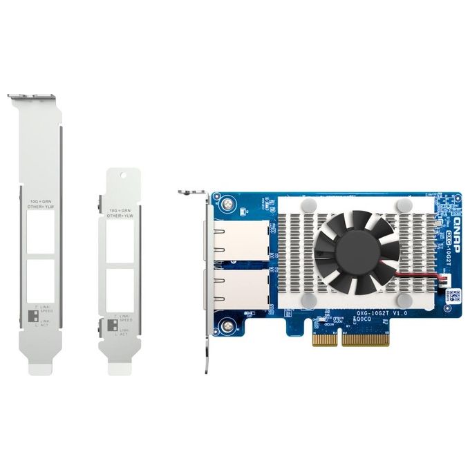 Qnap QXG-10G2T Scheda di Rete e Adattatore Interno Ethernet 10000 Mbit-s