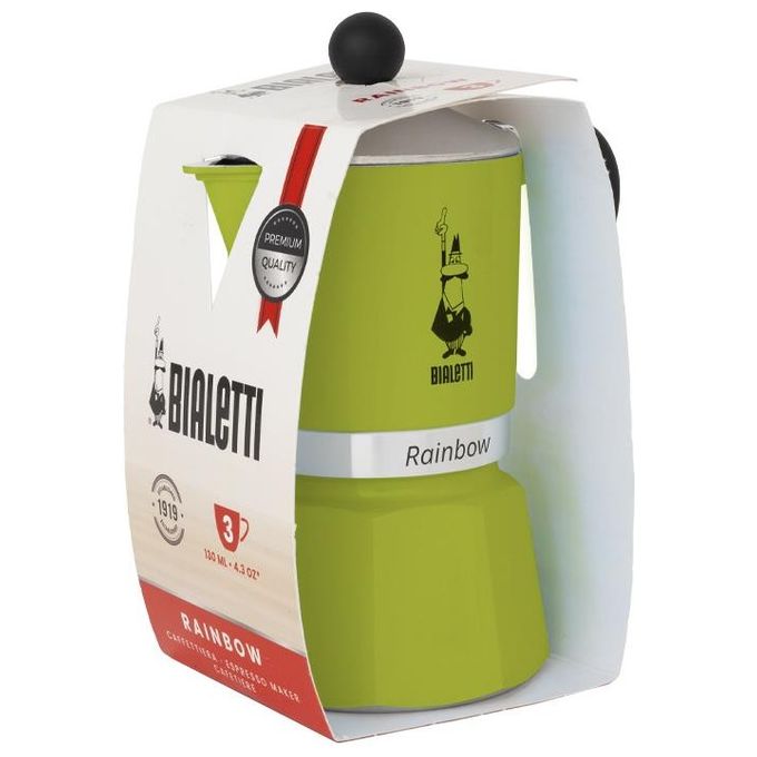 Bialetti Rainbow Caffettiera Moka 1 Tazza verde