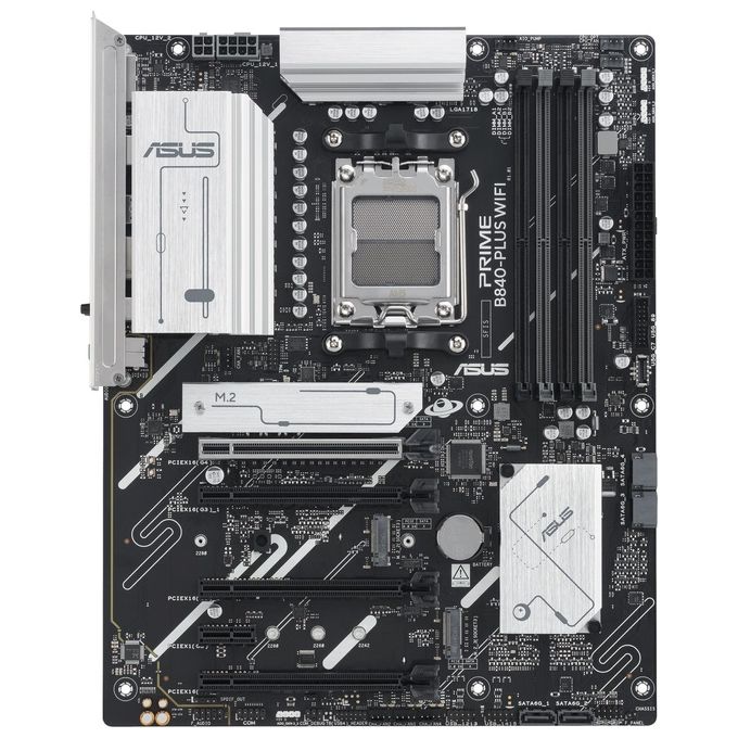 ASUS PRIME B840-Plus WiFi Scheda Madre AMD ATX Slot DDR5 PCIe 4.0 Ready 3 slot M.2 WiFi 6E Ethernet Realtek 25 GB DisplayPort HDMI USB-C e USB-A da 20 Gbps BIOS Flashback e Aura Sync