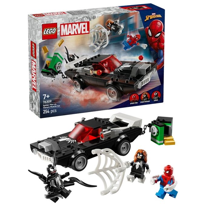 LEGO Set Spider-Man Contro Muscle Car di Venom 76309 Marvel Super Heroes per Avventure Costruibili Emotive