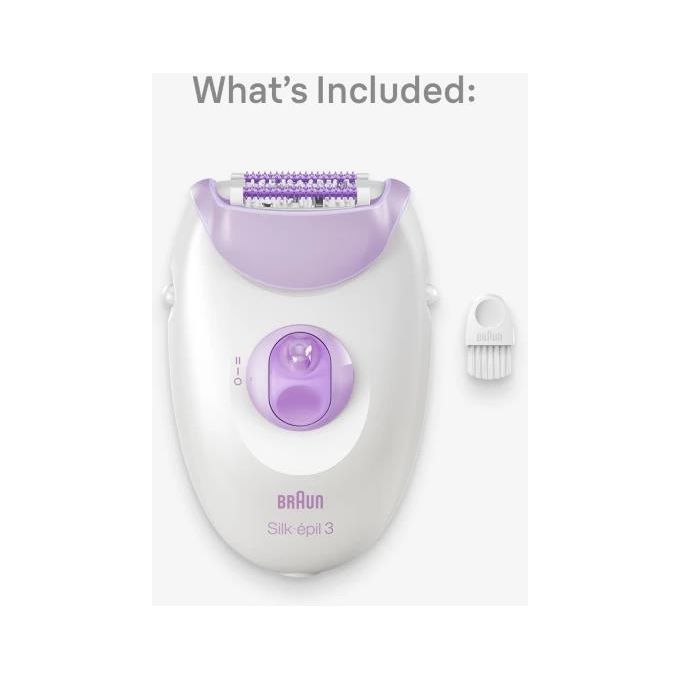 Braun SE3-000 Epilatore con Filo 20 Pinze 2 Velocita' Luce Smart Rulli Massaggianti
