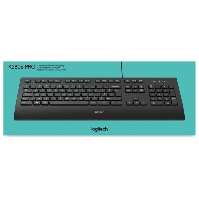 Logitech Keyboard K280e for Business Tastiera Usb Qwerty Inglese Nero