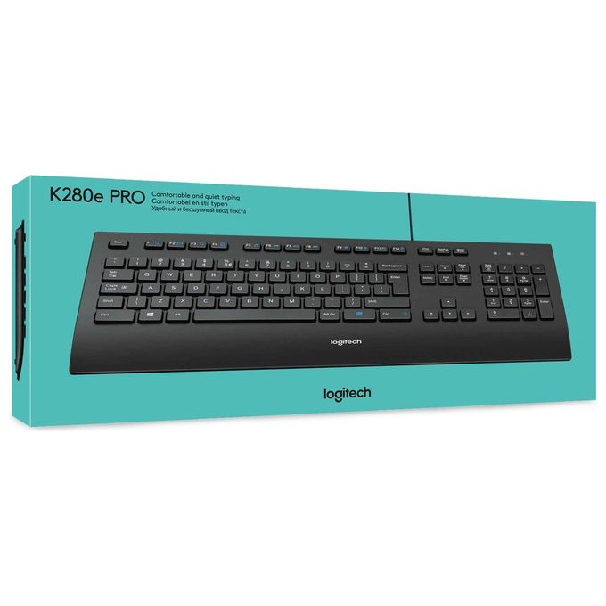 Logitech Keyboard K280e for Business Tastiera Usb Qwerty Inglese Nero