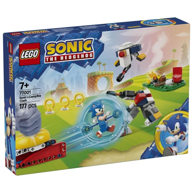 LEGO Sonic Duello al Falo' di Sonic Giochi d'Avventura per Bambini e Bambine da 7 Anni in su con Personaggi del Videogioco tra cui 2 Robot Giocattolo Idea Regalo di Compleanno per Gamer 77001