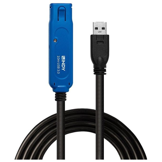 Lindy Prolunga Attiva Usb 3.0 10mt Nero