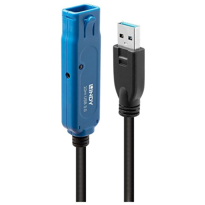 Lindy Prolunga Attiva Usb 3.0 10mt Nero