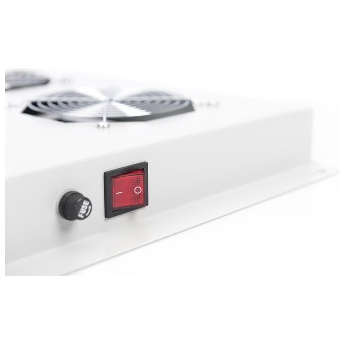 Digitus kit 4 ventole con termostato colore grigio chiaro per armadi linea professionale