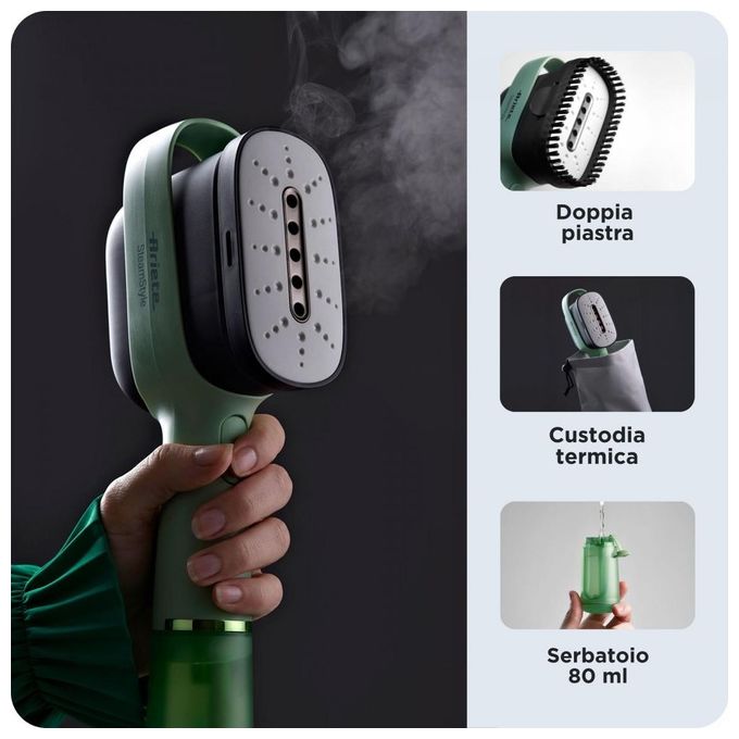 Ariete 4301 Stiratore Verticale 1200w 20g min Serbatoio 80ml Verde Menta