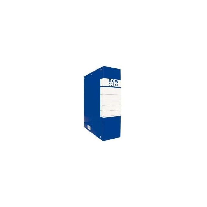 Brefiocart Confezione 5 cartelle portaprogetti 25x35x10cm dorso 8cm blu