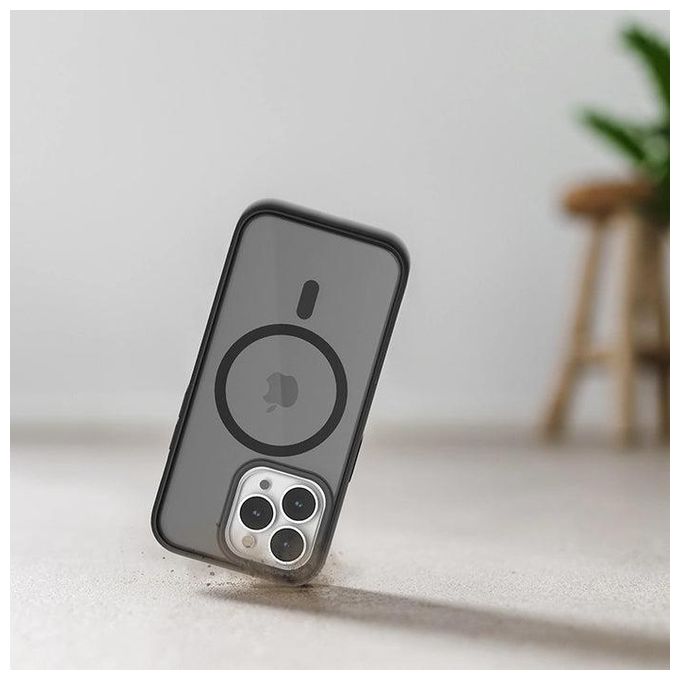 Woodcessories Clear Case MagSafe per iPhone 15 Pro Max Nero