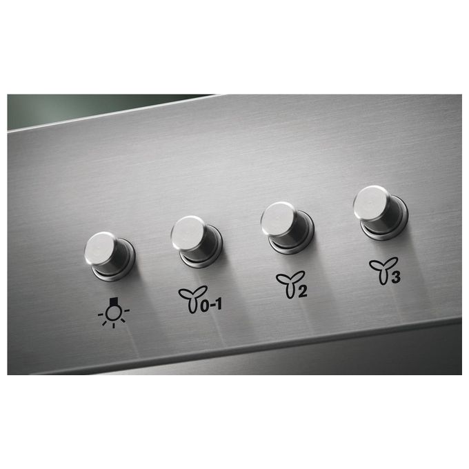 Electrolux LFT416X Cappa Aspirante-Filtrante a Parete 3 Velocita' Illuminazione LED Classe energetica C Portata 600 m3-h 60 cm Inox