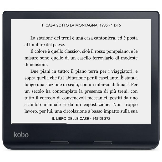 Kobo Sage eReader Display a filo da 8'' HD Carta E Ink 1200 Antiriflesso modalita' scura 32Gb Audiolibri Multiformato Nero