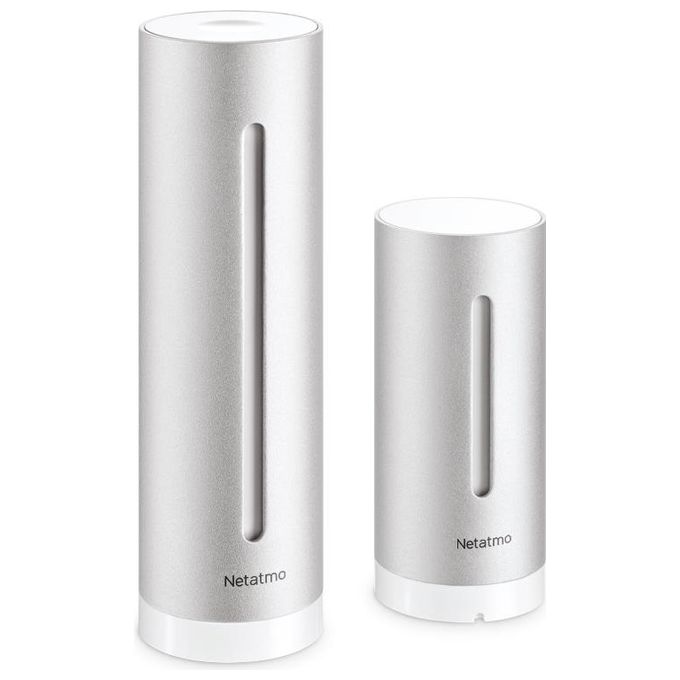[ComeNuovo] Netatmo Stazione Meteo NWS01-EC con Sensore Esterno Wireless, Finitura Argento, Monitoraggio Climatico Avanzato