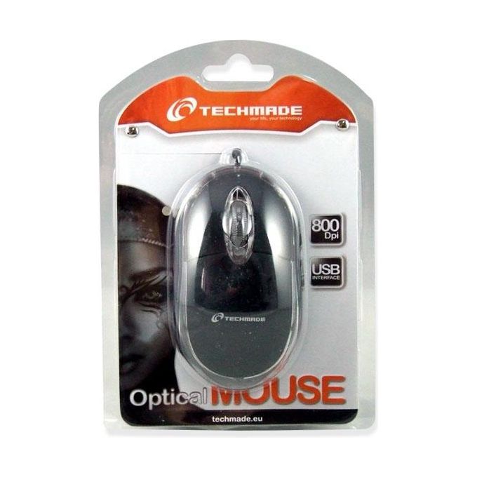 Techmade Mouse Ottico Usb 800 Dpi Nero