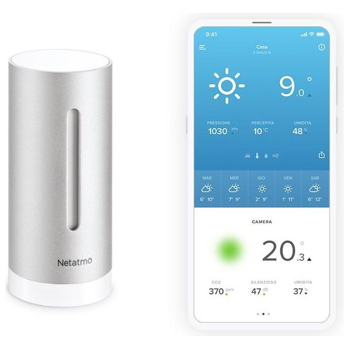 Netatmo NIM01-WW Modulo Aggiuntivo per La Stazione Meteo, Aluminium