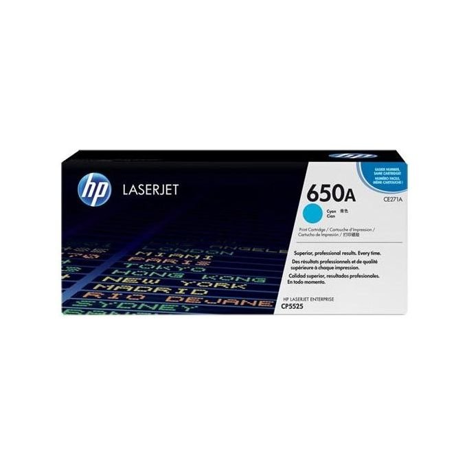 HP 650A Cyan originale cartuccia toner ( CE271AC ) Contract per Color LaserJet Enterprise CP5520, CP5525, M750