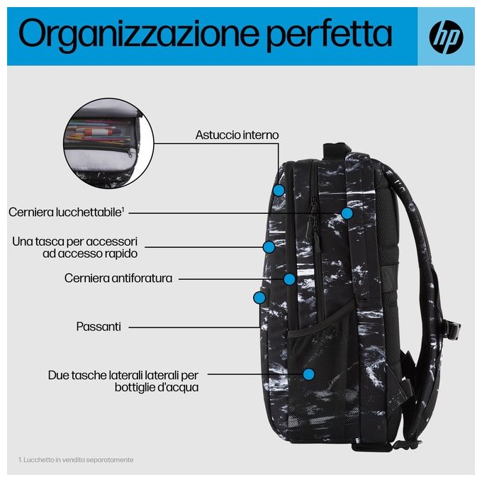 HP Campus XL Zaino Porta Computer 16.1'' Stone Marble
