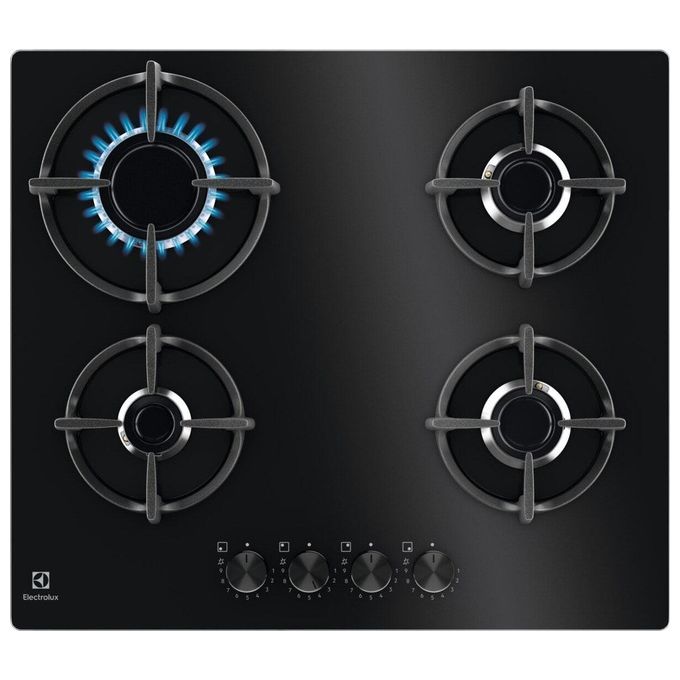Electrolux EGG64272K Serie 600 Piano Cottura a Gas 4 Zone StepPower Speed Burners 60cm Nero