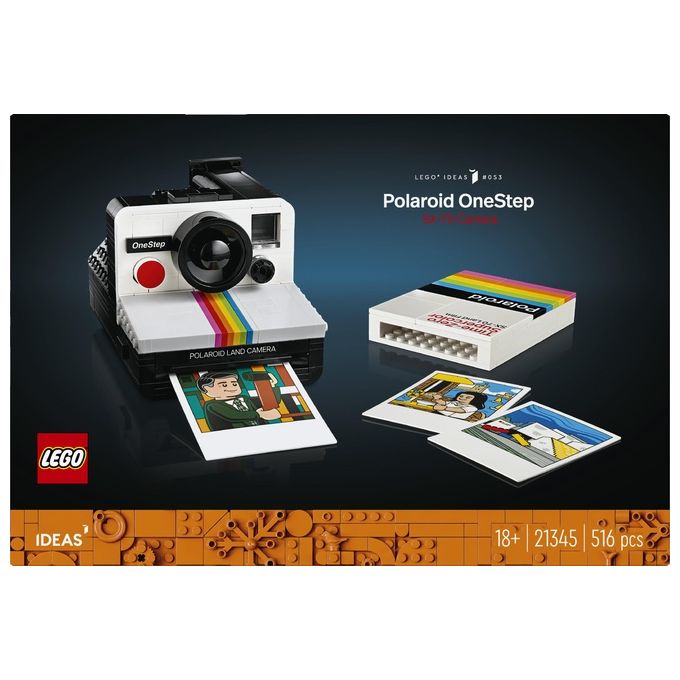 LEGO Ideas Fotocamera Polaroid OneStep SX-70 21345 Modellismo da Costruire per Adulti, Regali Creativi, Oggetti da Collezione