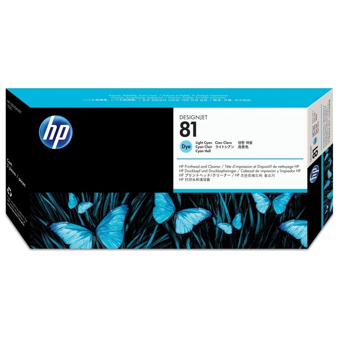 Hp testina di stampa dye e disp di pulizia ciano chia