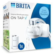 Brita ON TAP V, Filtro Acqua Rubinetto, Bianco, 4 Stadi, 600L, Rimuove Metalli