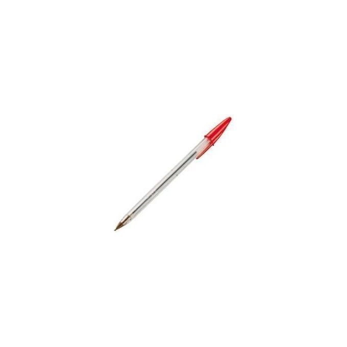 BIC 872720 Cristal Penna a sfera Fine punta 0,8 mm confezione 50 pezzi colore Rosso