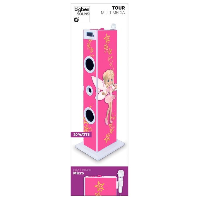 Bigben Interactive Torre Multimediale Plug and Play Kids Fairy Multicolore