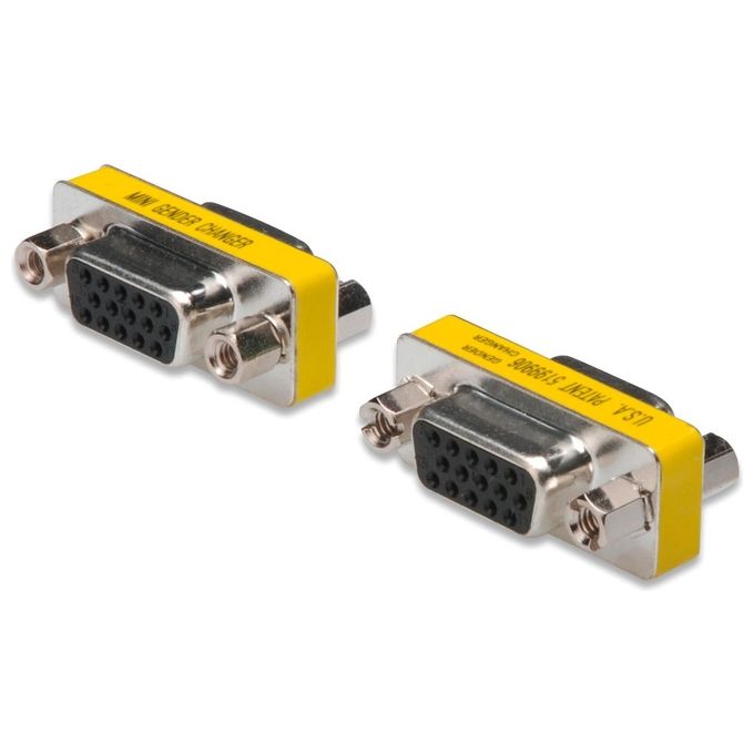 Digitus mini adattatore 15 poli hd femmina-femmina (vga) gender charger (ab420)