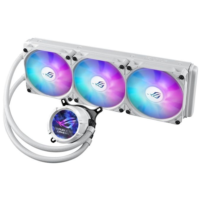 ASUS ROG Strix LC III 360 Argb White Edition Case per Computer Raffreddatore di Liquidi Tutto in Uno 12 Cm Bianco
