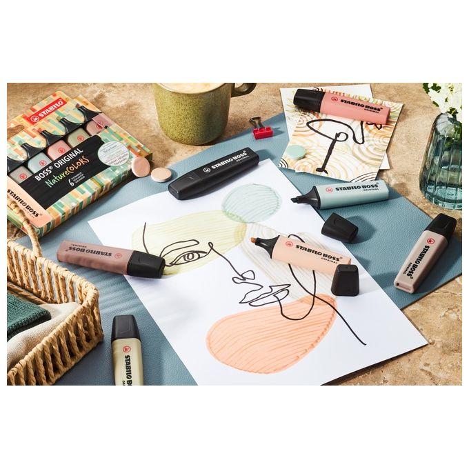 Stabilo Confezione 10 Evidenziatori Boss Original NatColors Umber