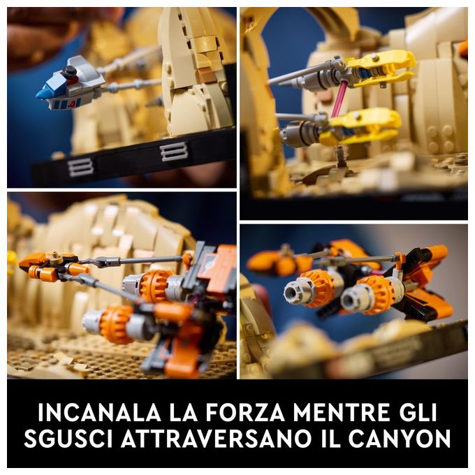 LEGO Star Wars Diorama Gara dei Sgusci su Mos Espa di Anakin Skywalker, Kit Modellismo per Adulti dal Film La Minaccia Fantasma, Gadget da Collezione