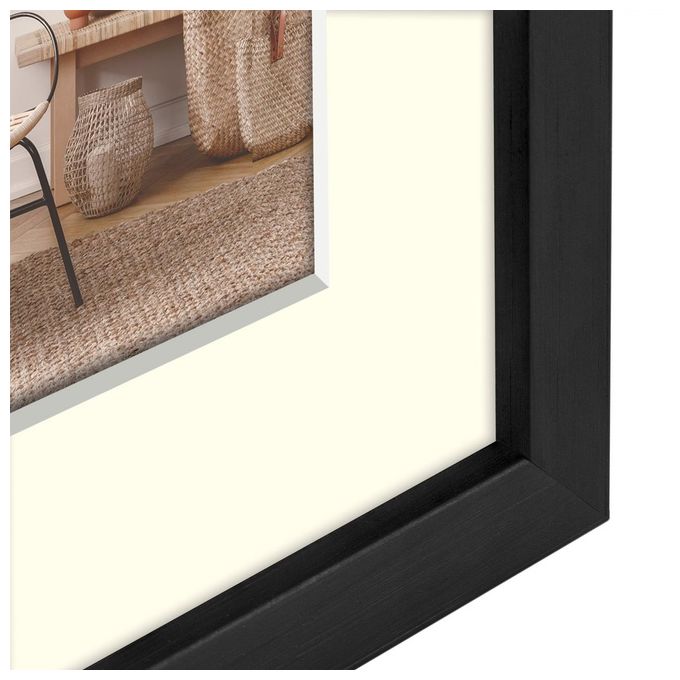 ZEP Malmo Black Cornice Portafoto 10x15cm-15x20cm in Legno con Passepartout