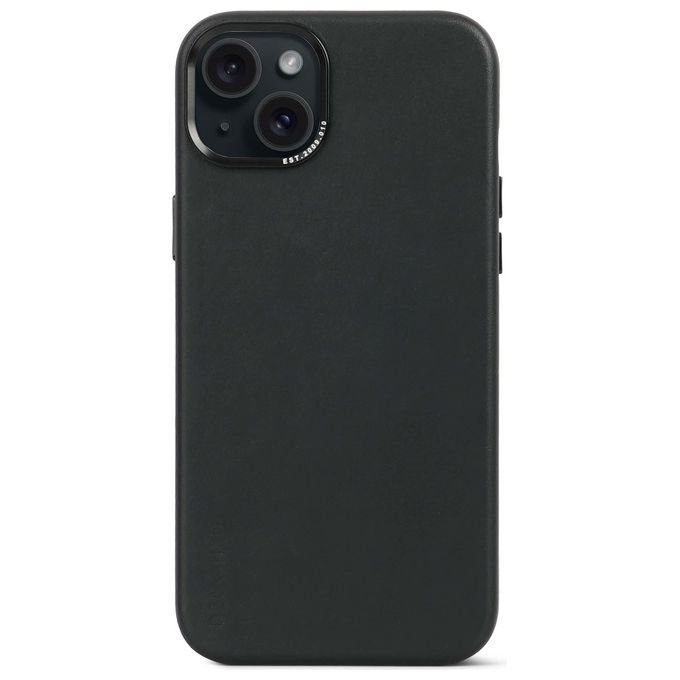 Decoded cover posteriore pelle per iPhone 15 Plus nero
