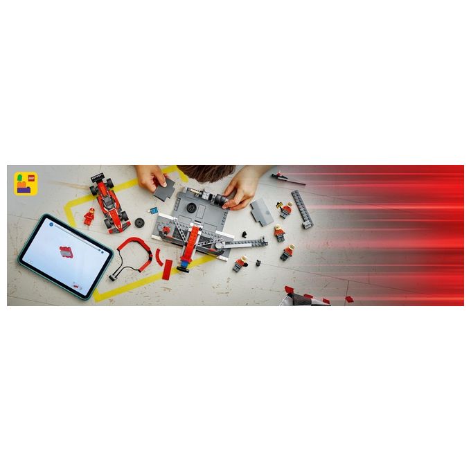 Lego 60443 City Formula 1 Set da Costruzione Pit Stop e Meccanici con Monoposto Ferrari F1 322 Pezzi 5 Minifigure eta' 6+