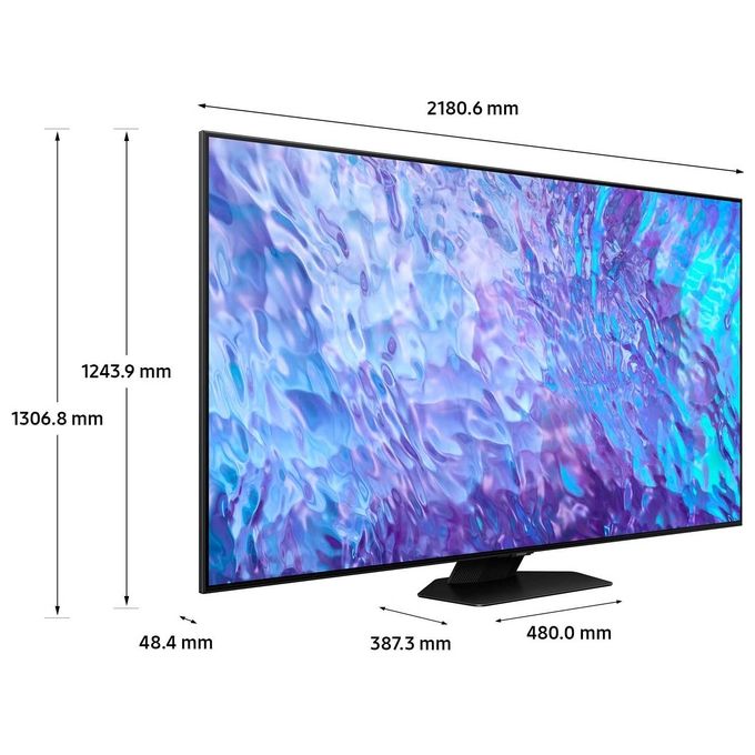 Samsung Tv Qled 4K QE98Q80CATXZT 98 pollici Smart Tv Processore Neural Quantum 4K Motion Xcelerator