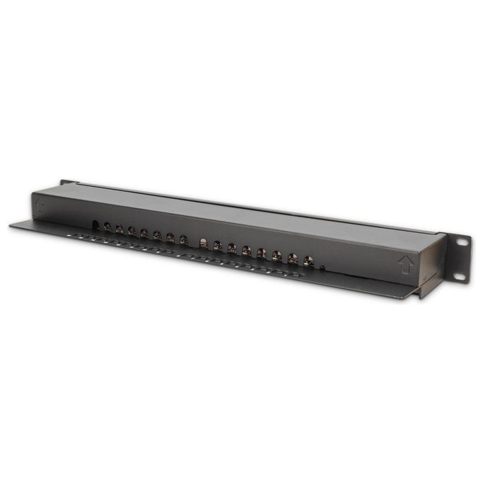 Digitus Pannello Patch 19'' Schermato 16 Porte 8 Poli Rj45 per Reti Categoria 6 1 Unita' Nero