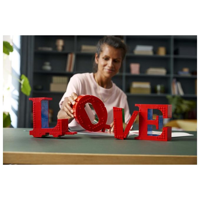 LEGO Art LOVE, Modellino da Costruire Iconica Scultura Pop di Robert Indiana, Hobby Creativo per Adulti, KIT_ Modellismo da Collezione, Idea Regalo Donna, Uomo, Fidanzamento e Anniversario 31214