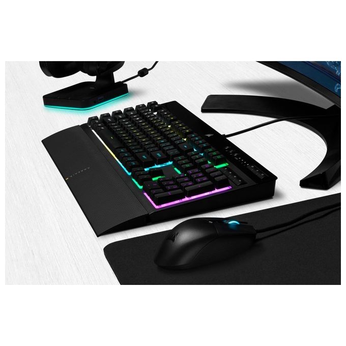 Corsair K55 Pro Tastiera Gaming a Membrana Cablata Led RGB Zone Layout IT