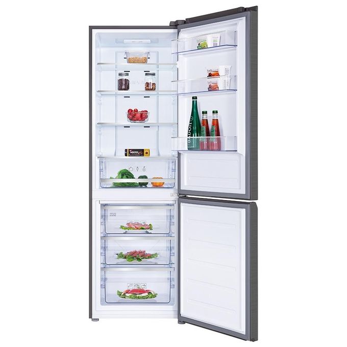 TCL RP318BXE1 Frigorifero combinato 318 litri inverter total no frost classe E acciaio inox opaco anti-impronta
