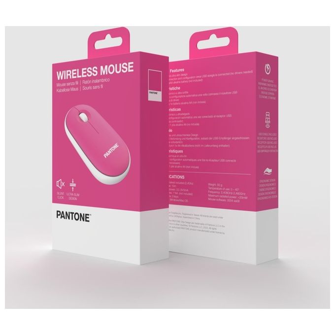 Pantone Mouse con Dongle Pink