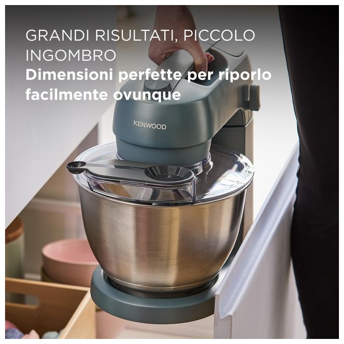 Kenwood Go KZM35.000GY Impastatrice 800W 4 Litri Corpo Mentallo 6 Velocita' 3 Ganci Miscelazione