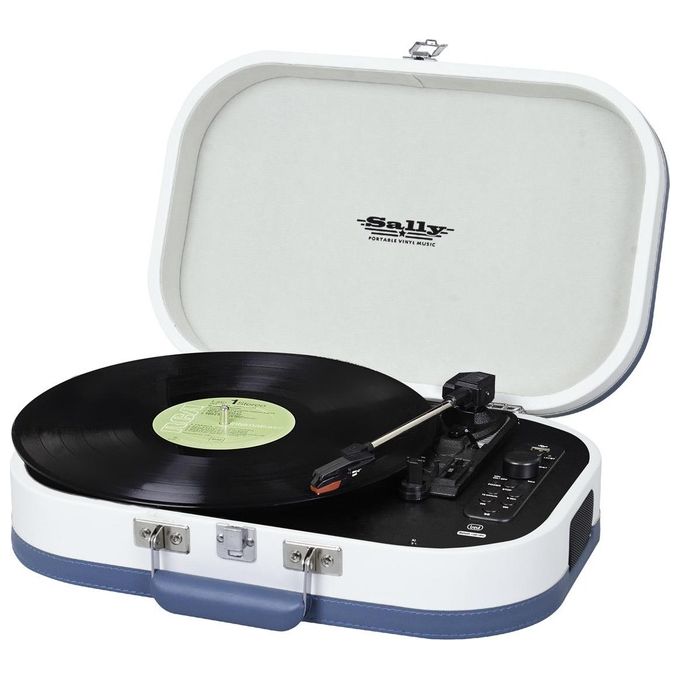 Trevi TT 1020 BT Giradischi Stereo Vintage Portatile con Bluetooth Mp3 Usb e Funzione Encoding Turchese