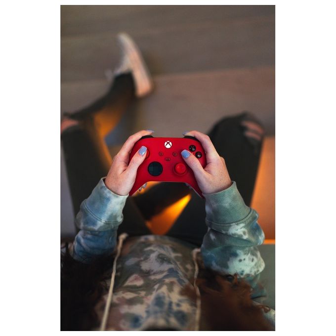Microsoft Pulse Red Rosso Bluetooth-Usb Gamepad Analogico-Digitale per Xbox-Xbox One-Xbox Series S-Xbox Series X