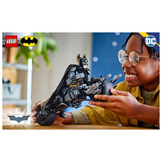 LEGO DC Il Personaggio Costruibile di Batman con Bat-Pod Moto e Action Figure Giocattolo da Il Cavaliere Oscuro da Costruire Regalo da Supereroi per Bambini Bambine e Adulti da Collezione 76273