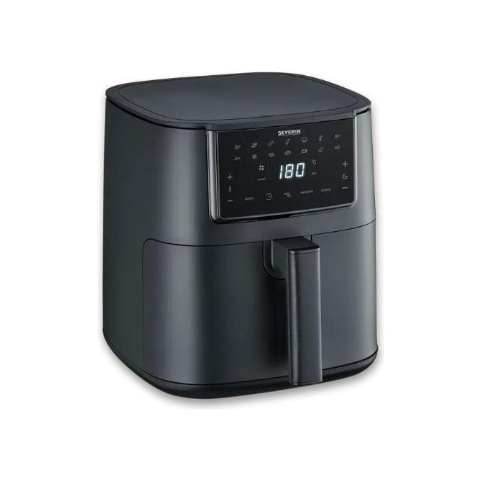 Severin FR2462 Friggitrice ad Aria Calda XXL 1700W 7 Litri Display Touch 12 Programmi Mantenimento Caldo Funzione Memoria Rivestimento Ceramica 290 x 387 x 310 cm Nero