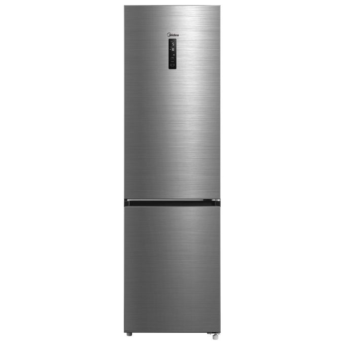Midea MDRB521MGA46O - Frigorifero Combinato 378 L, 201 cm, Classe A, 29 dB, Total No Frost, Zona 0°C, Inox