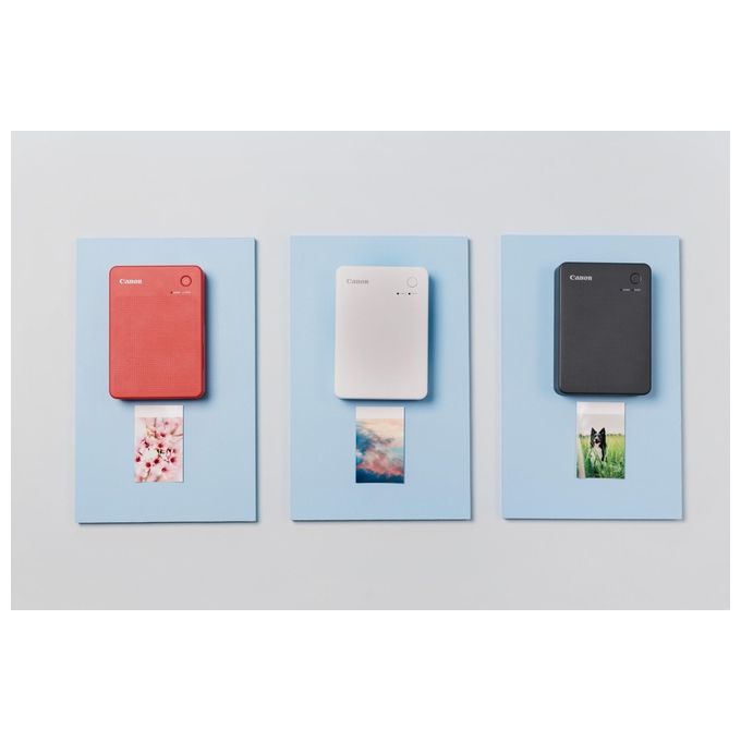 Canon Stampante portatile SELPHY QX20: per la stampa Wi-Fi direttamente dal tuo dispositivo smart. Stampa a sublimazione 2 formati di stampe con adesivo rimovibile e ricarica USB-C - Nero