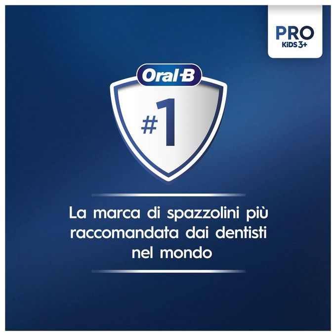 Braun Oral B Spazzolino Elettrico Pro Kids Spiderman Azzurro e Bianco