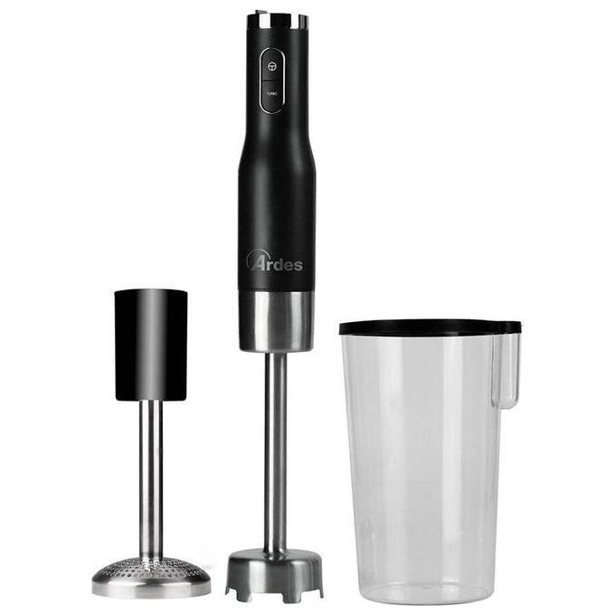 Ardes ARMIX03 TRITANIUM Frullatore a Immersione Minipimer Tritatutto in Titanio con Accessori Schiacciapatate